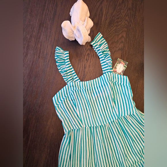 Oliphant Sleeveless Striped Maxi Dress - New with Tags - Picture 5 of 7